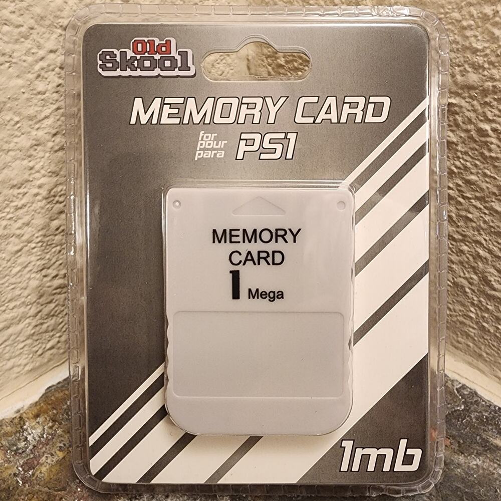 PS1 Memory Card 1MB [15 Blocks] (NEW) - PlayStation 1 - PSOne - Old Skool
